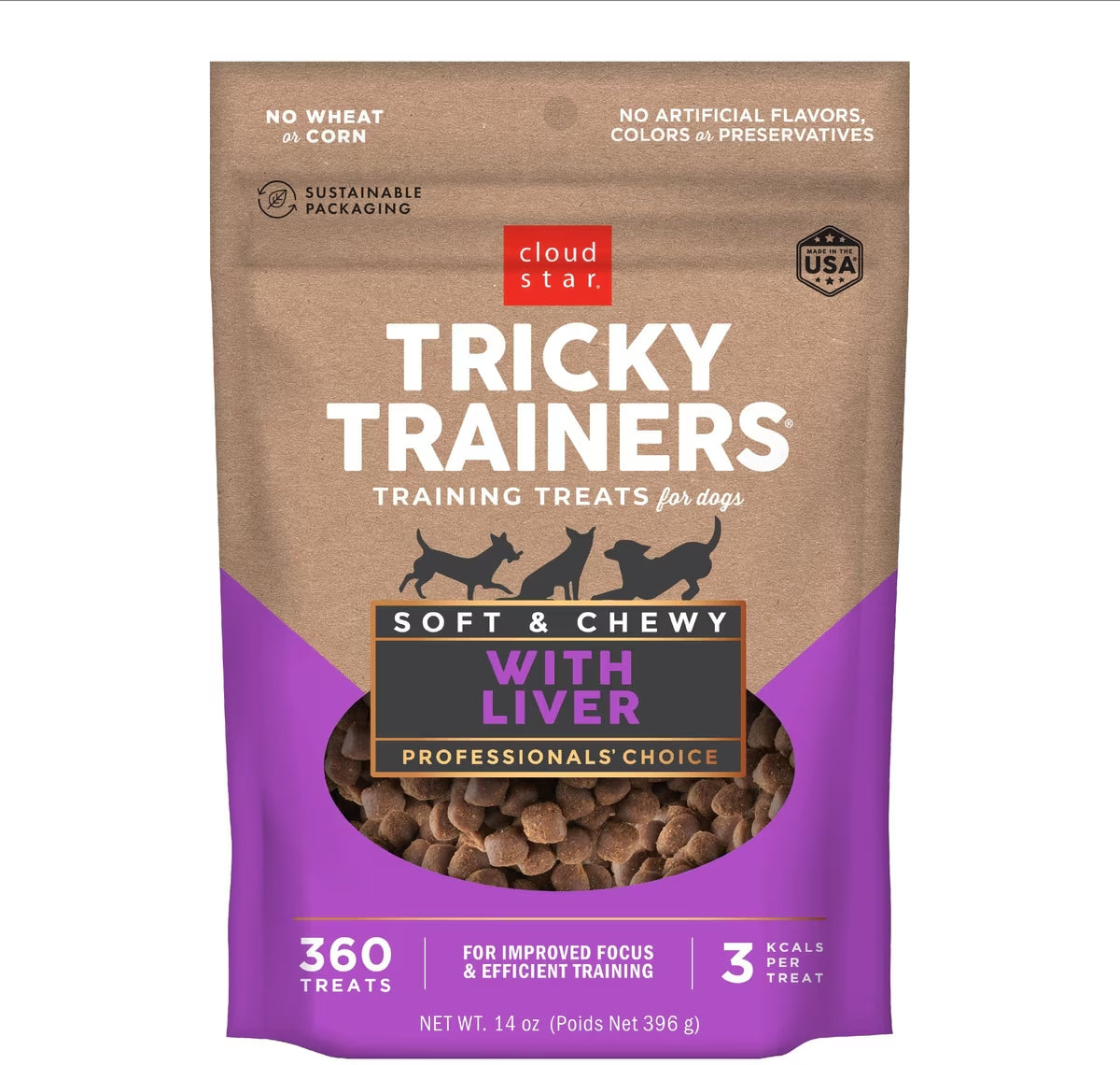 CLOUDSTAR Dog - Tricky Trainers Liver