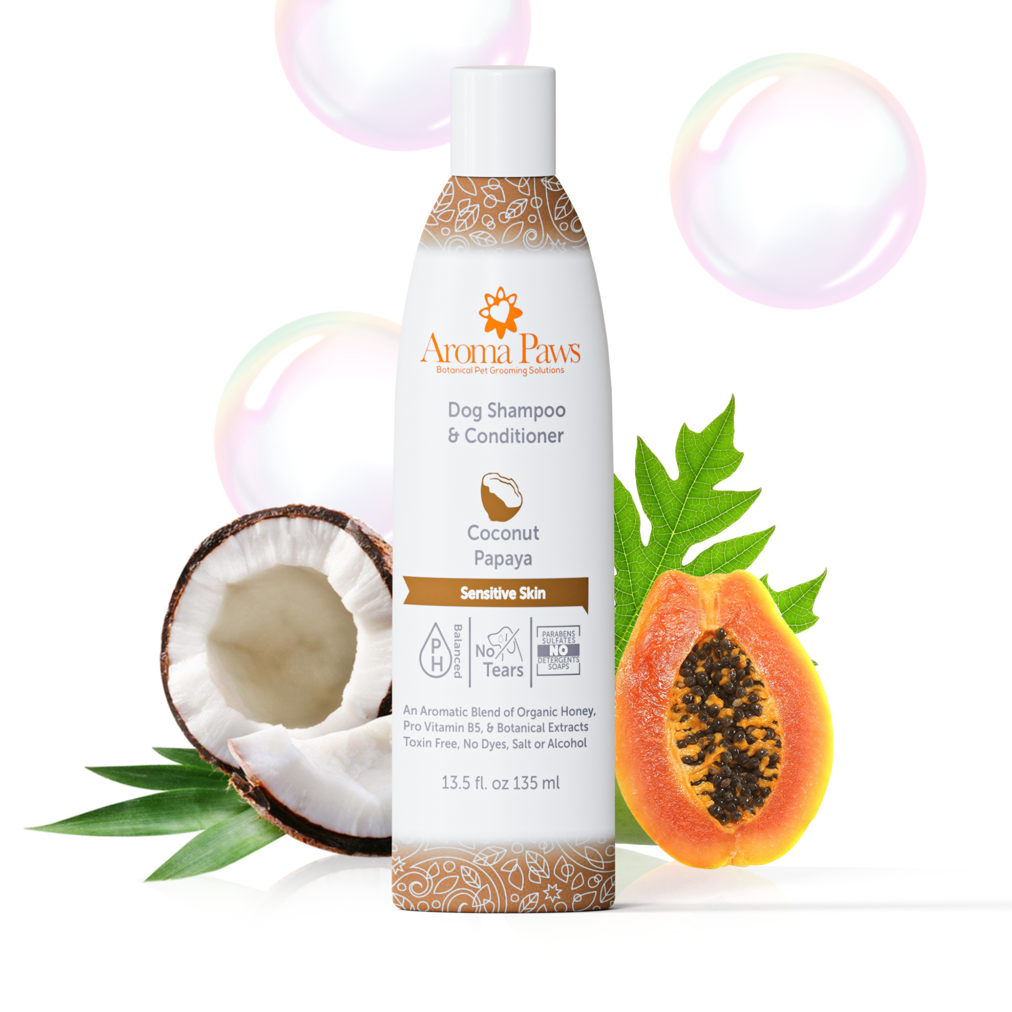 AROMA PAWS Dog - Coconut Papaya Sensitive Skin Shampoo 13.5 oz