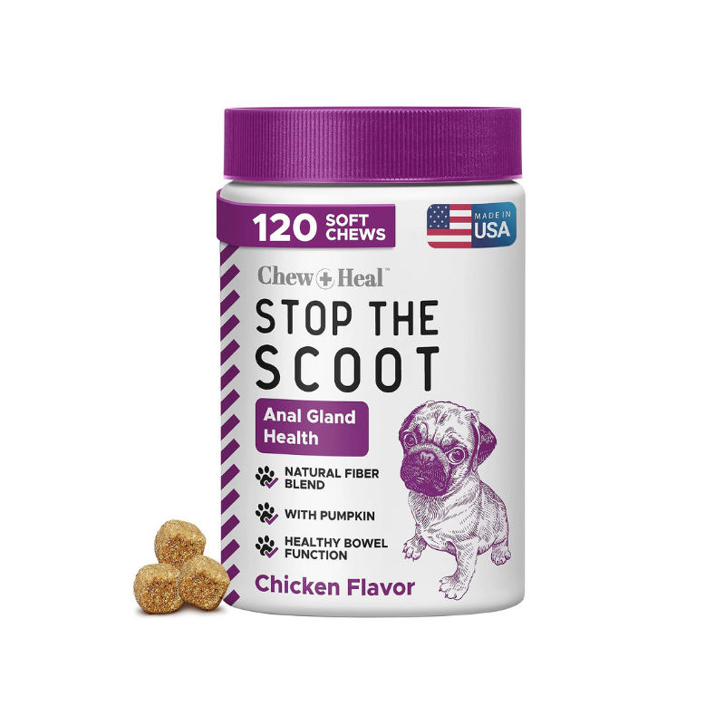 CHEW+HEAL Dog - Stop The Scoot - 120ct