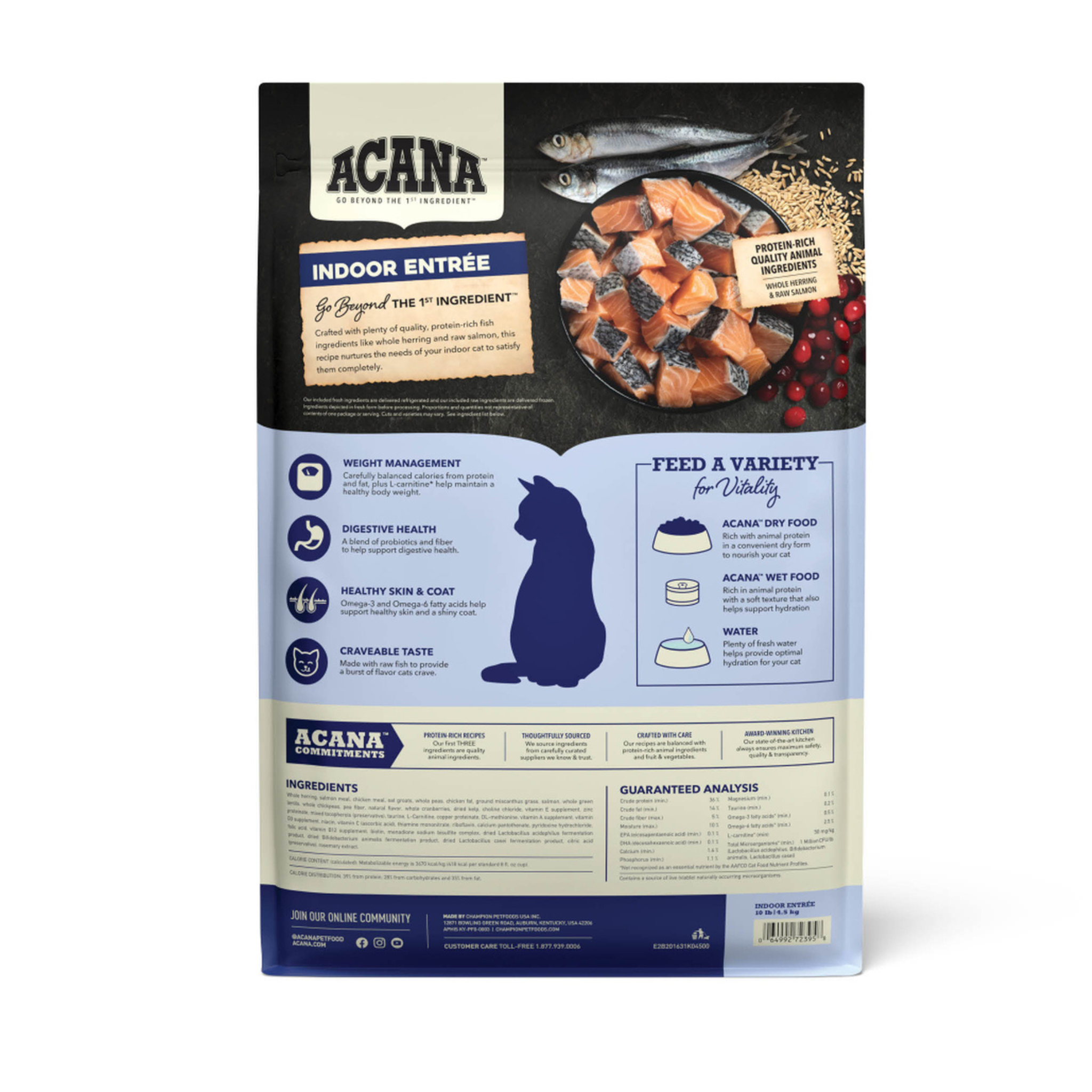 ACANA Cat - Indoor Entree Whole Herring and Raw Salmon Dry Food