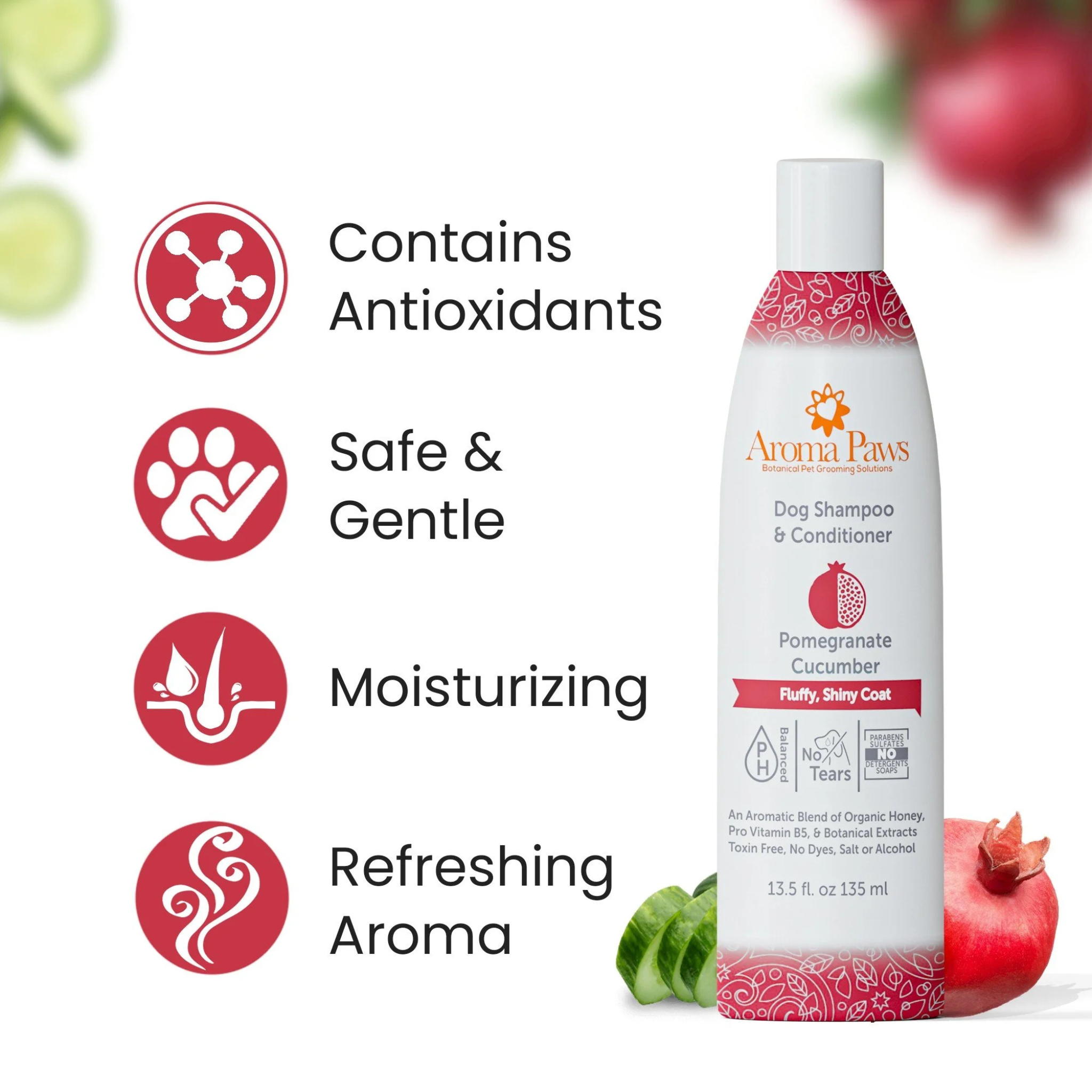 AROMA PAWS Dog - Pomegranate Cucumber Shampoo 13.5 oz