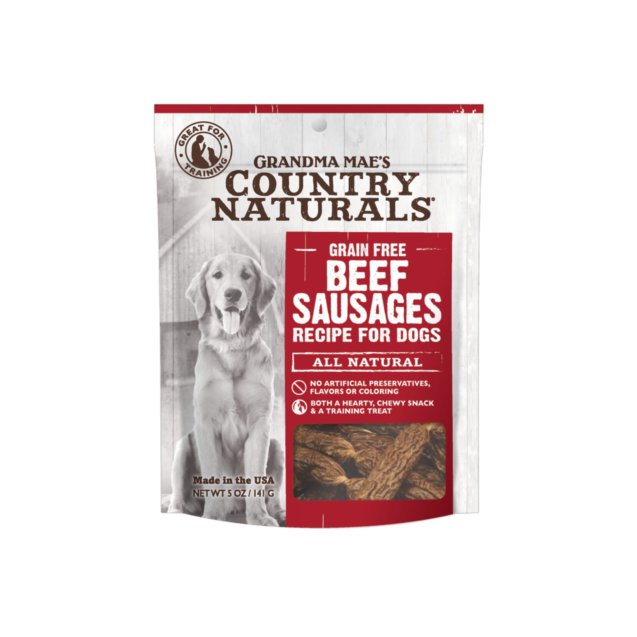 GRANDMA MAE'S COUNTRY NATURALS Dog - Beef Sausage 5  oz