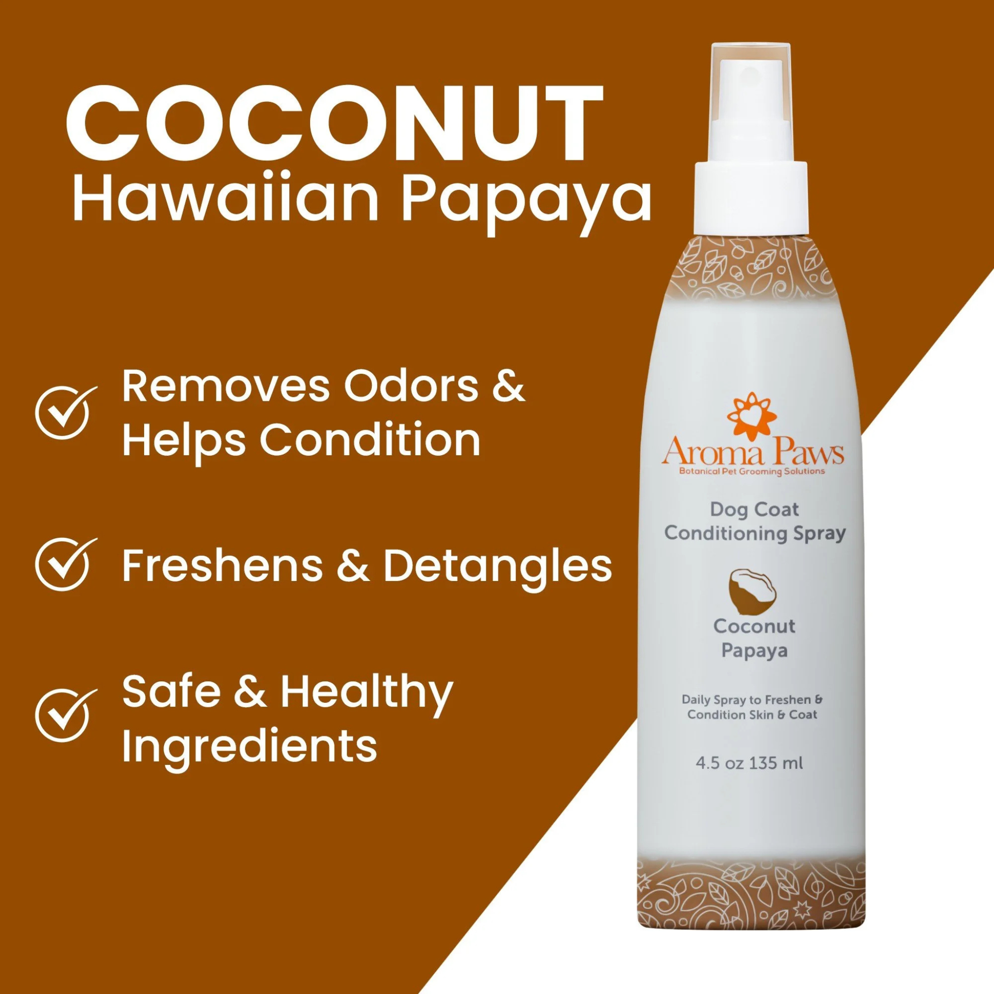 AROMA PAWS Dog - Coconut Papaya Coat Spray 4.5 oz