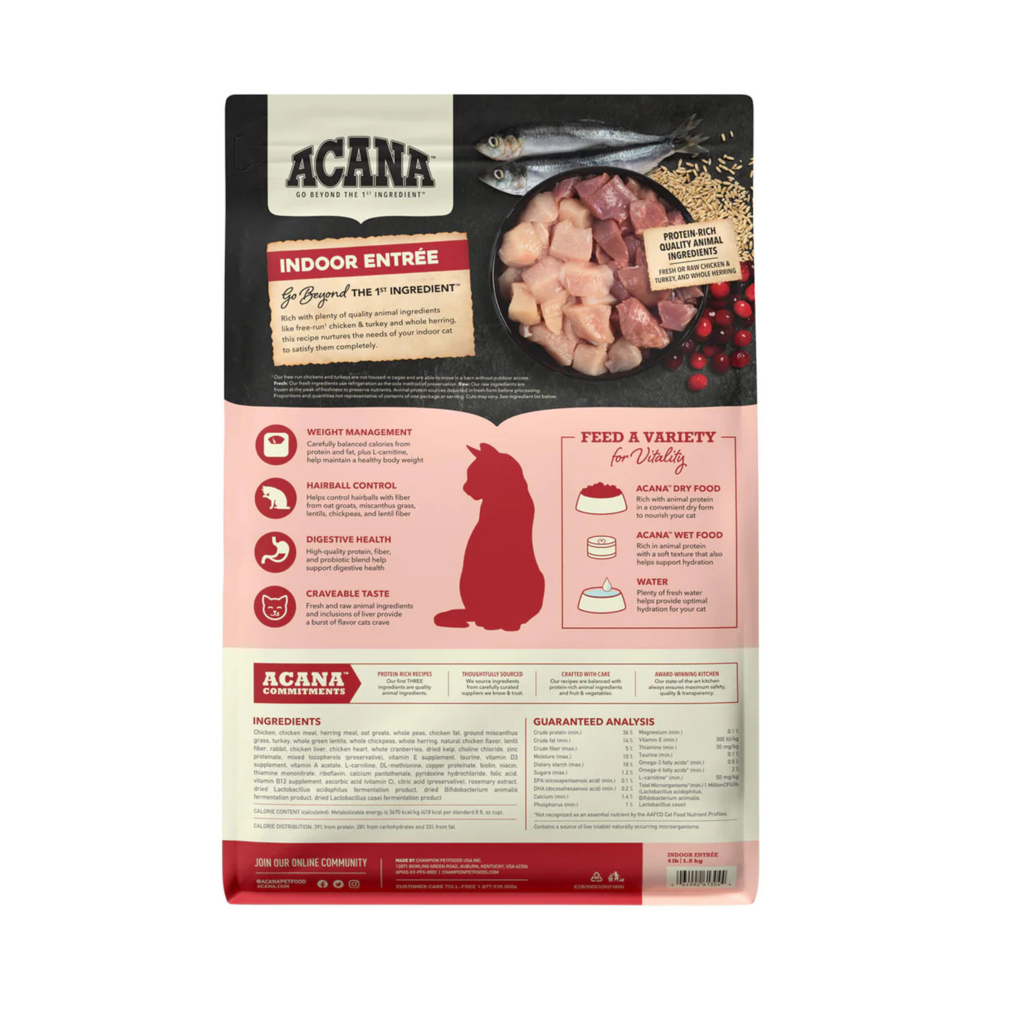 ACANA Cat - Indoor Entree Chicken and Turkey Dry Food