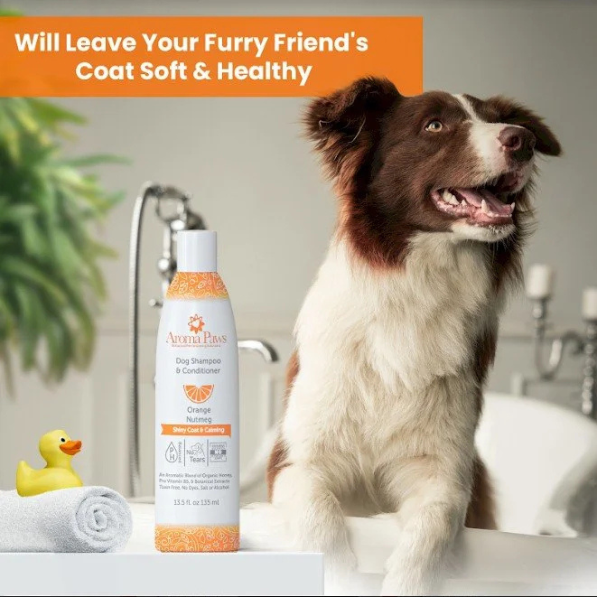 AROMA PAWS Dog - Orange Nutmeg Shiny Coat Shampoo  13.5 oz