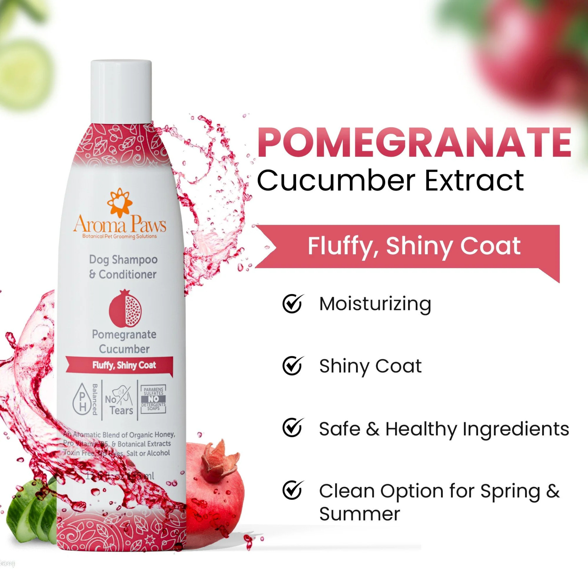 AROMA PAWS Dog - Pomegranate Cucumber Shampoo 13.5 oz