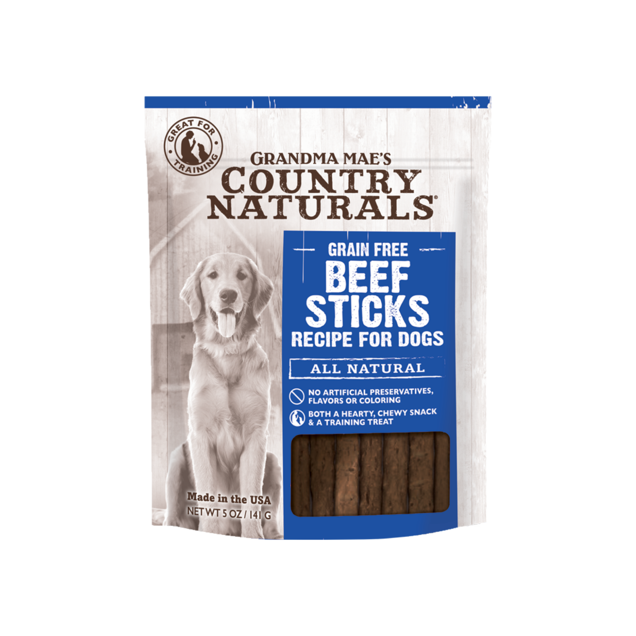 GRANDMA MAE'S COUNTRY NATURALS Dog - Beef Sticks 5 oz