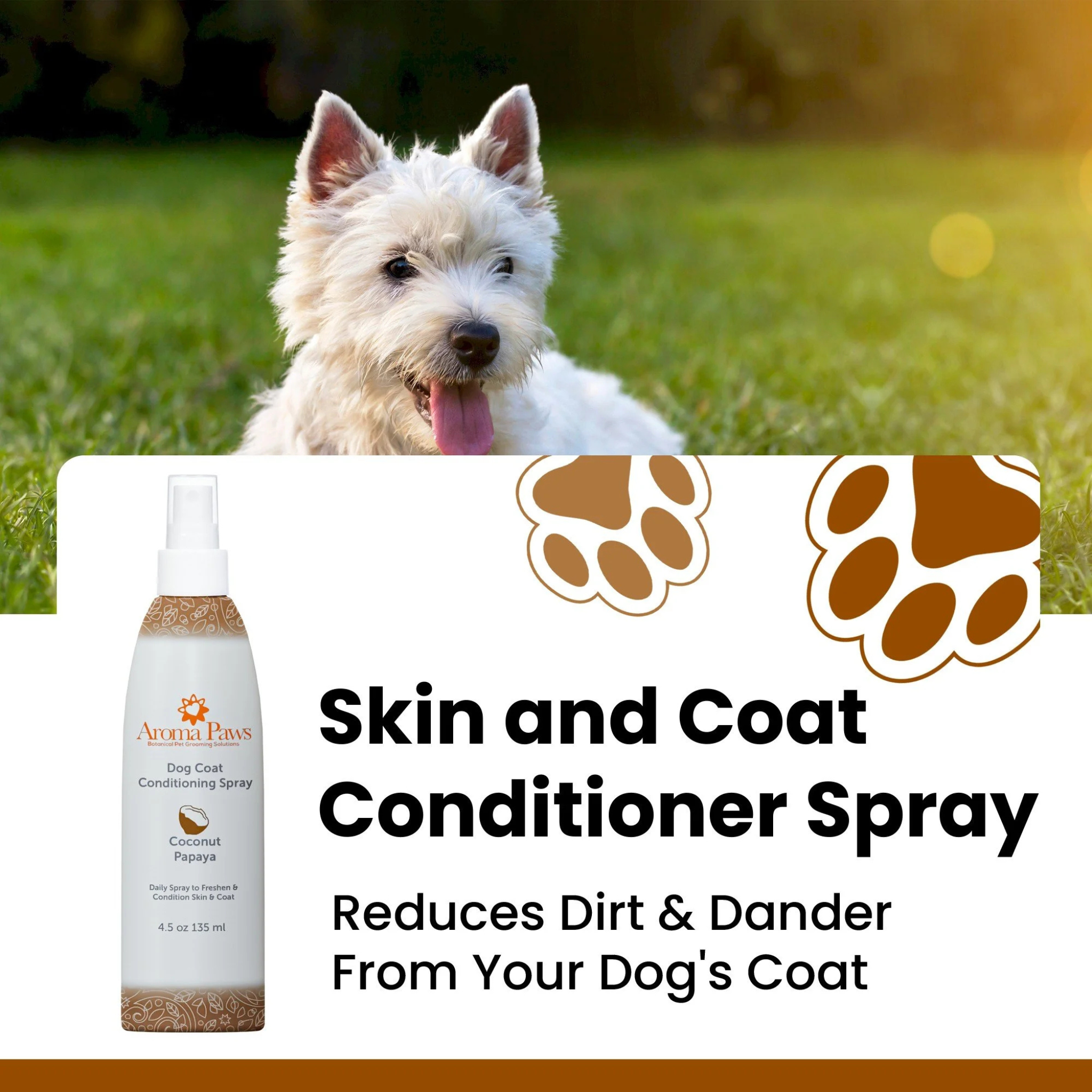 AROMA PAWS Dog - Coconut Papaya Coat Spray 4.5 oz