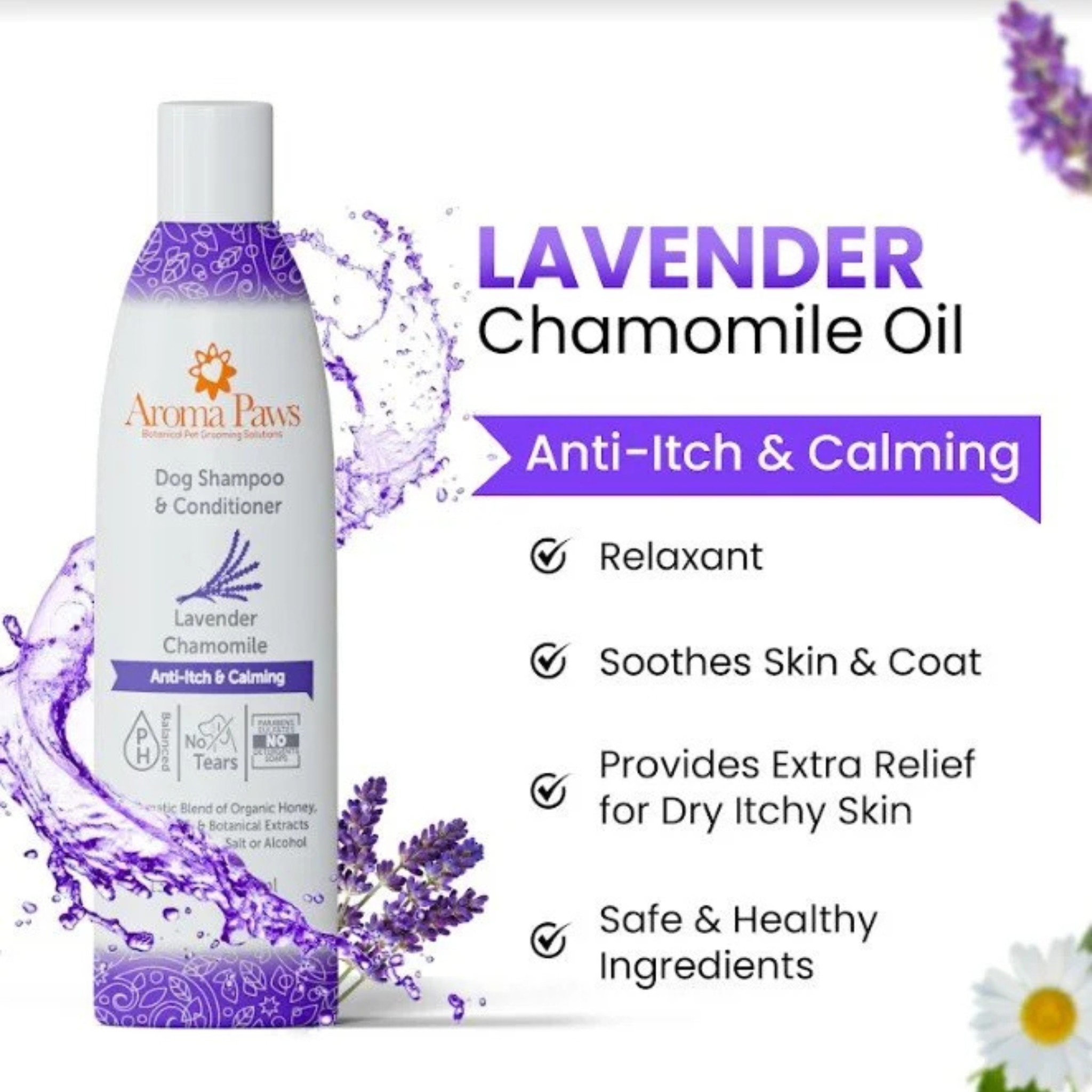 AROMA PAWS Dog - Lavender Chamomile Anti-Itch & Calming Shampoo 13.5 oz