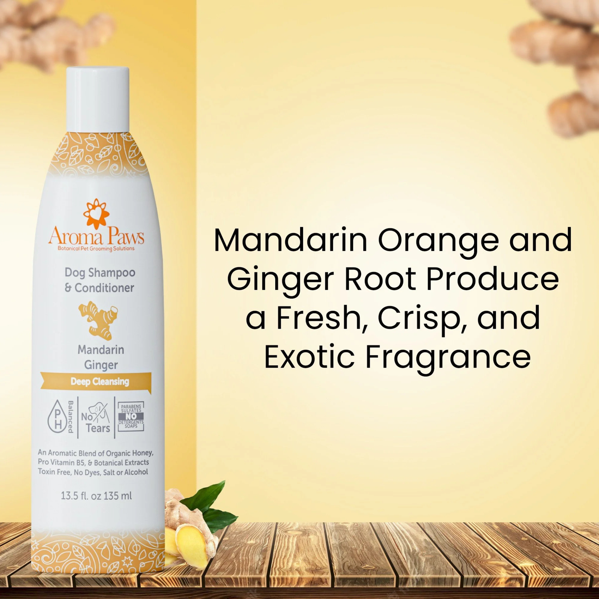 AROMA PAWS Dog - Mandarin Ginger Deep Cleansing Shampoo 13.5 oz