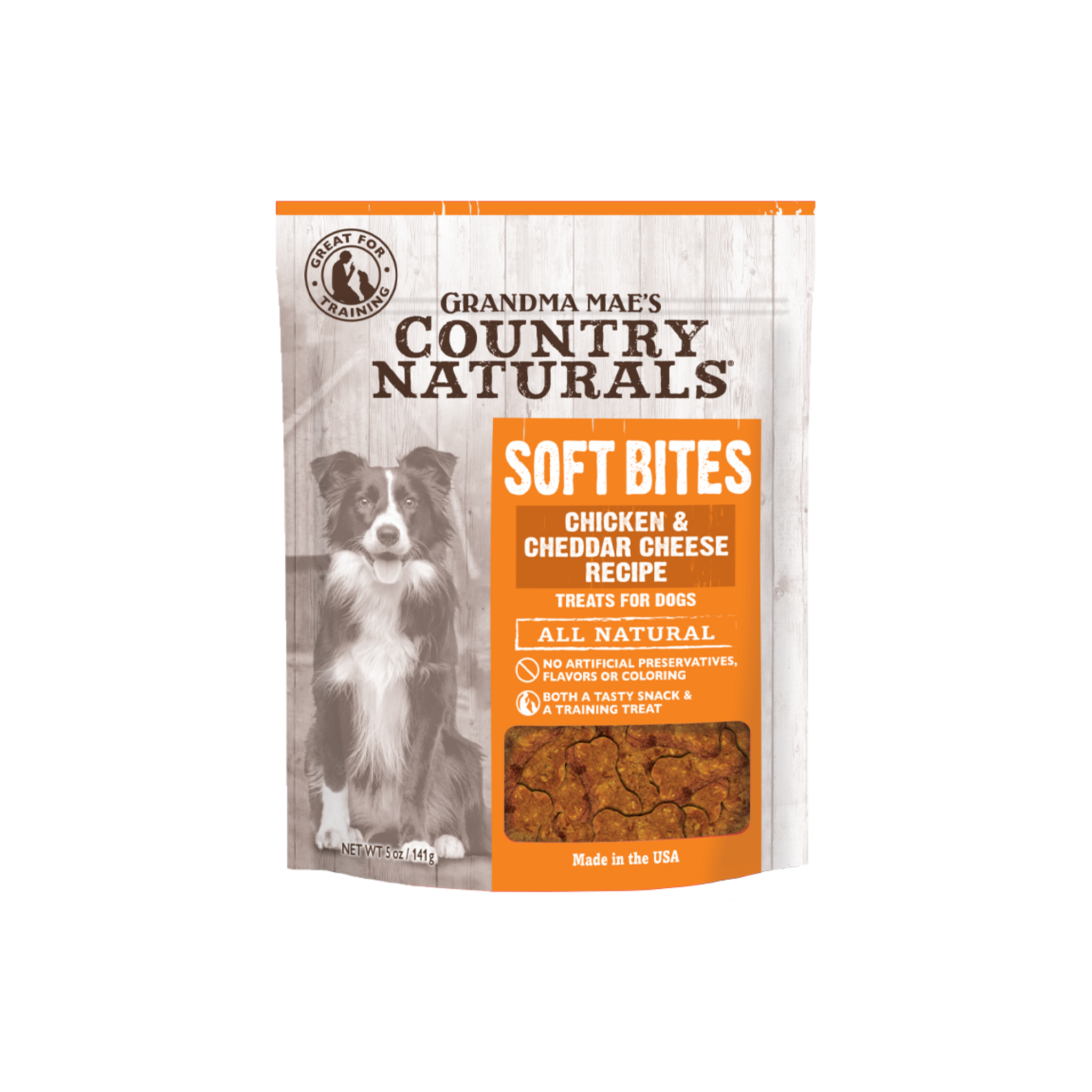 GRANDMA MAE'S COUNTRY NATURALS Dog - Soft Bites Chicken & Cheddar Recipe 5 oz