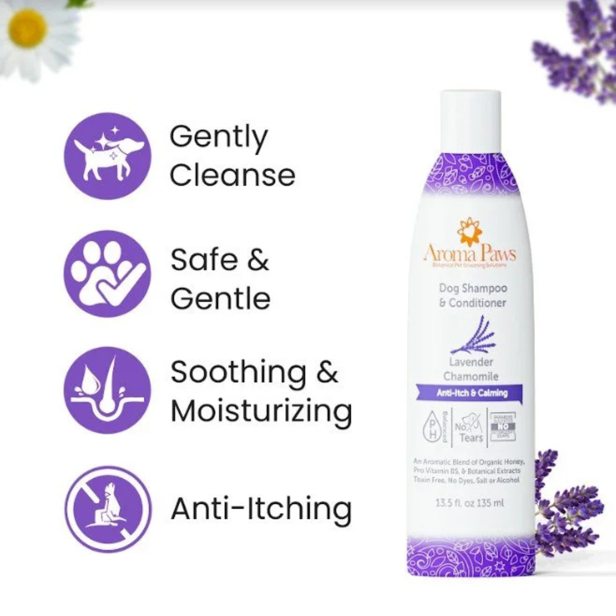AROMA PAWS Dog - Lavender Chamomile Anti-Itch & Calming Shampoo 13.5 oz