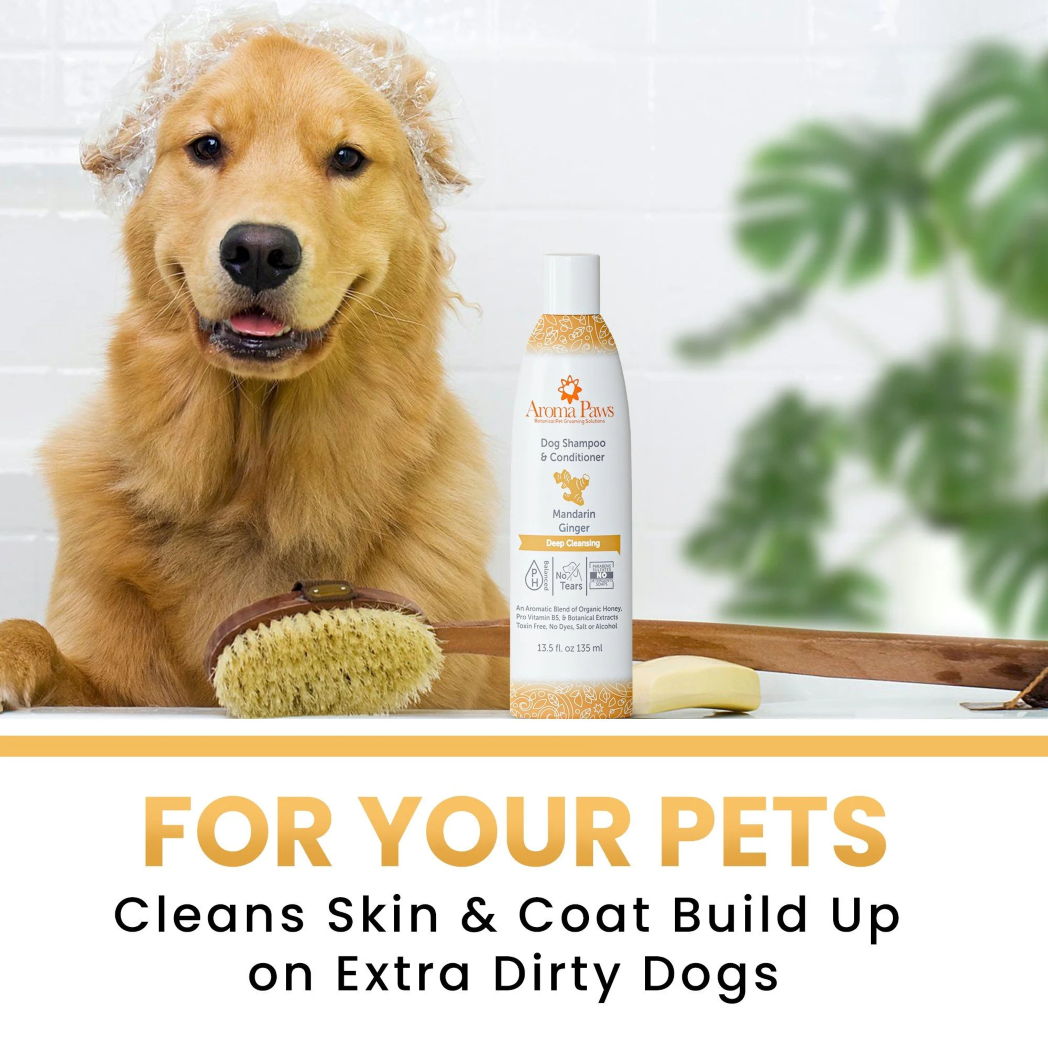 AROMA PAWS Dog - Mandarin Ginger Deep Cleansing Shampoo 13.5 oz