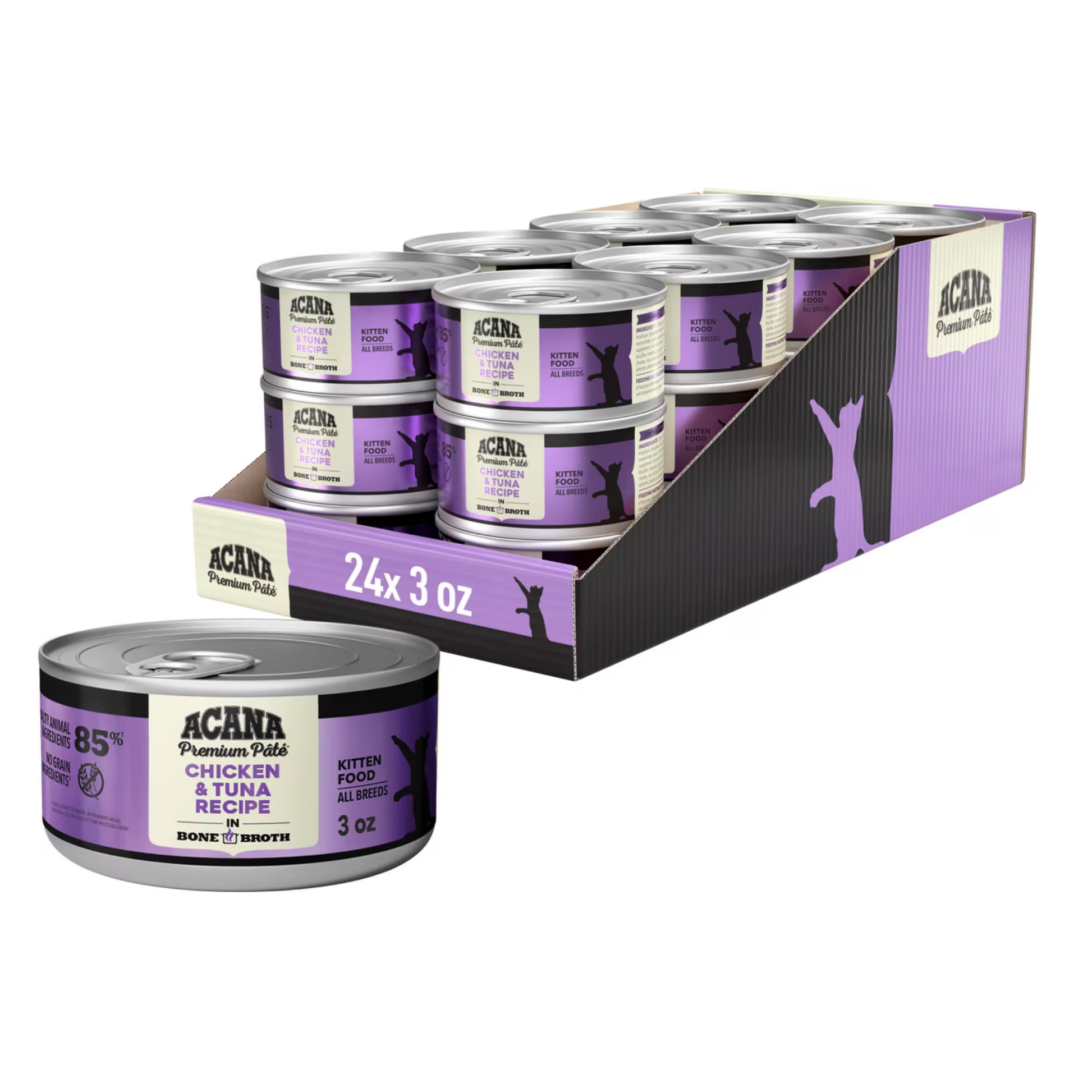 Furville Kitten Chicken and Tuna Cat Can Acana