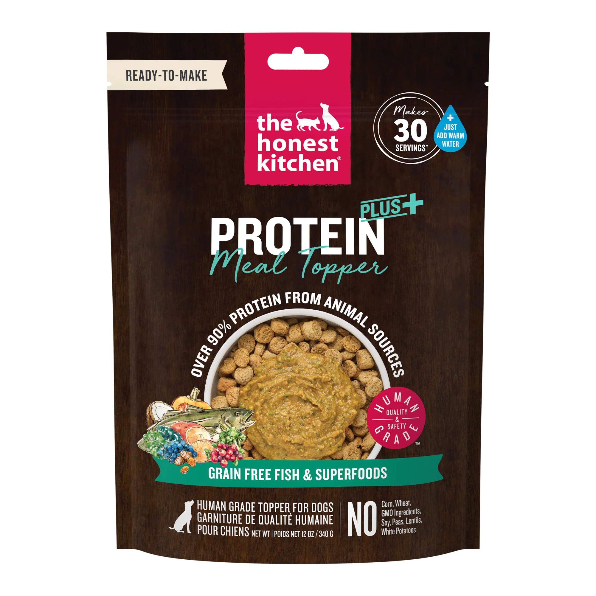 THE HONEST KITCHEN Dog - Grain Free Fish & Superfoods Protein Plus Meal Topper