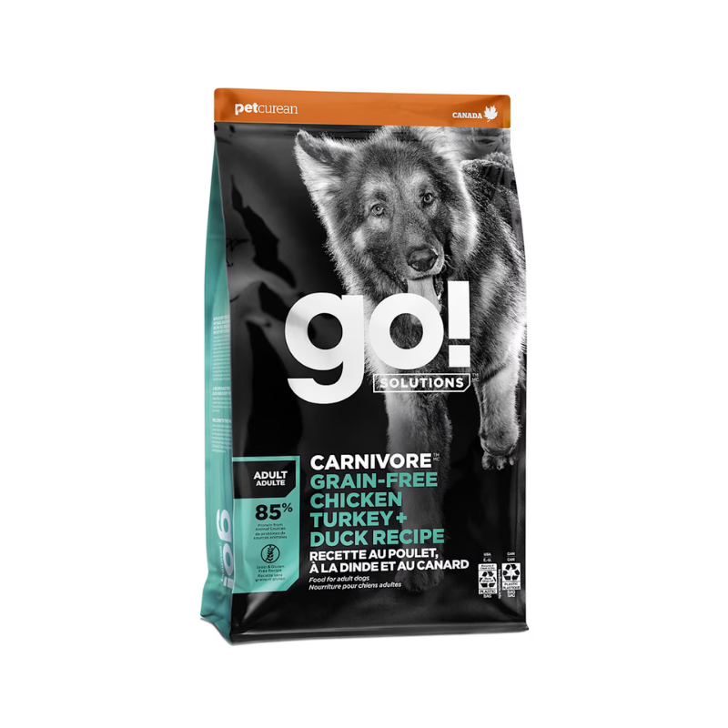 GO! Dog - Carnivore Chicken, Turkey & Duck Grain-Free Dry Food ...