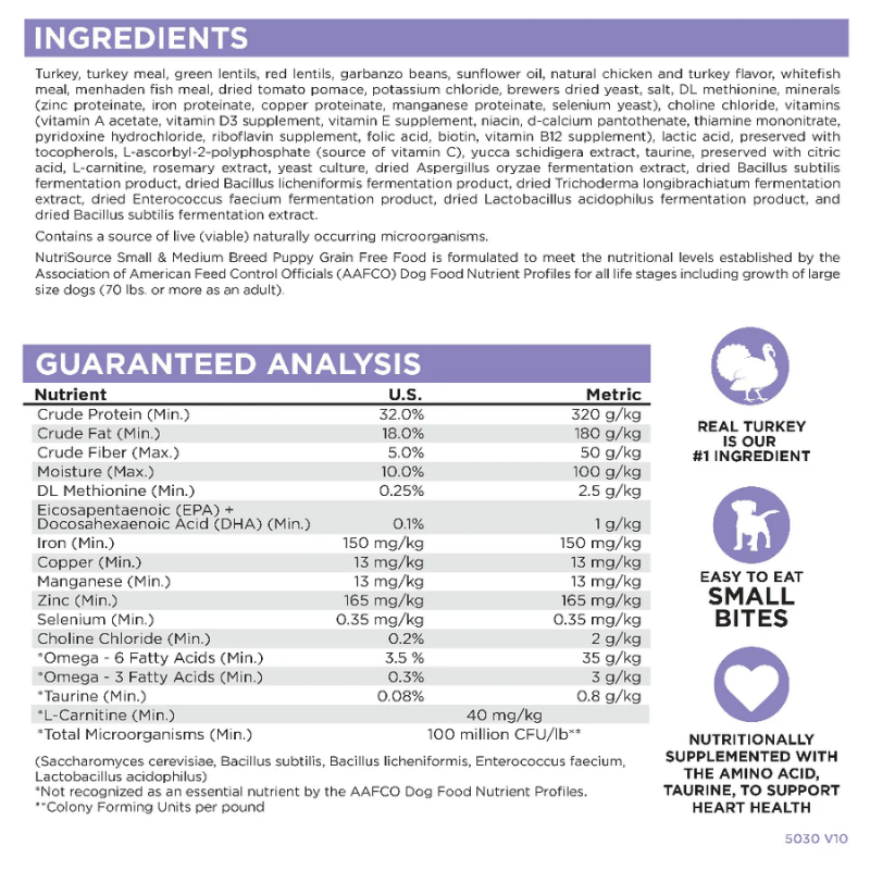 Furville Puppy Nutrisource Small and Medium Breed Trout