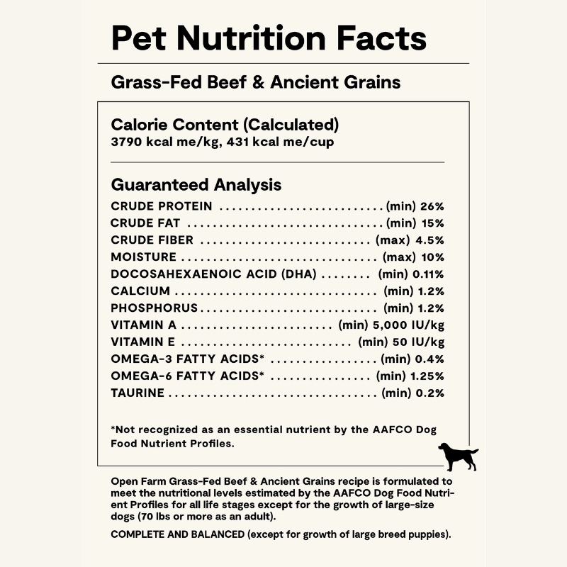 Furville open Farm Beef Recipe Ancient Grains