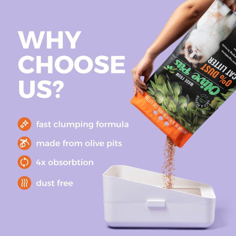 Furville Olive Pits Litter Plant Based