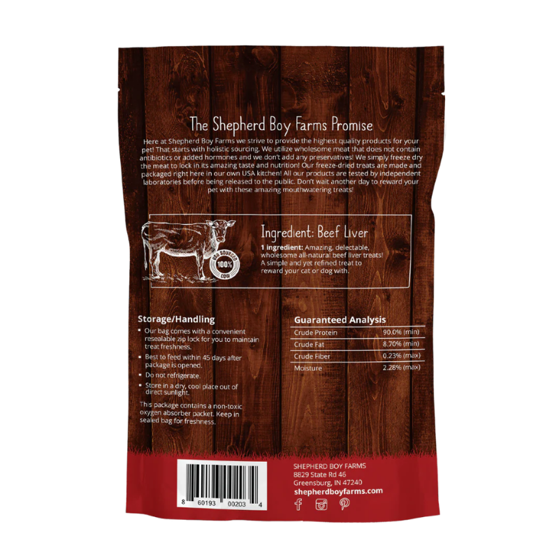 Shepherd Boy Farms Freeze Dried Beef Liver