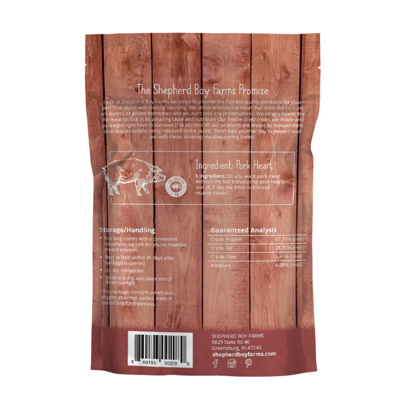 Shepherd Boy Farms Freeze Dried Pork Hearts