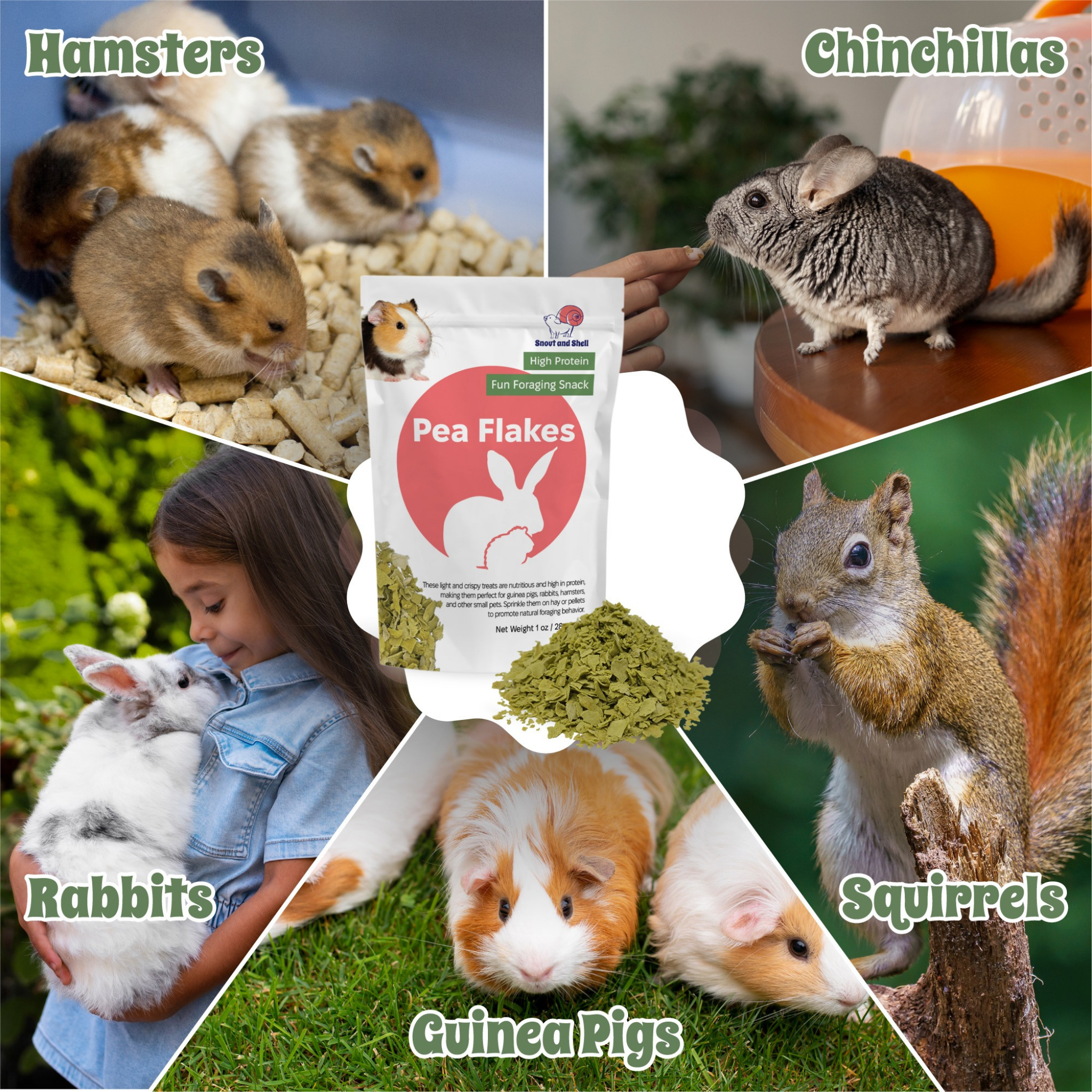 Furville Pea Flakes for Rabbits