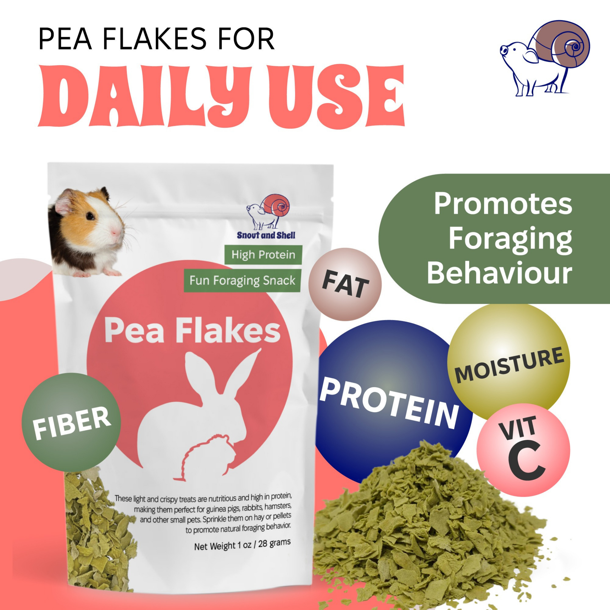 Furville Pea Flakes for Rabbits