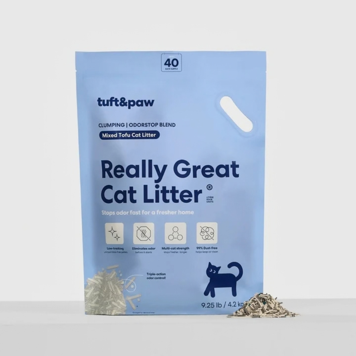 Furville Tofy and bentonite Tuft and Paw Really Great Cat Litter