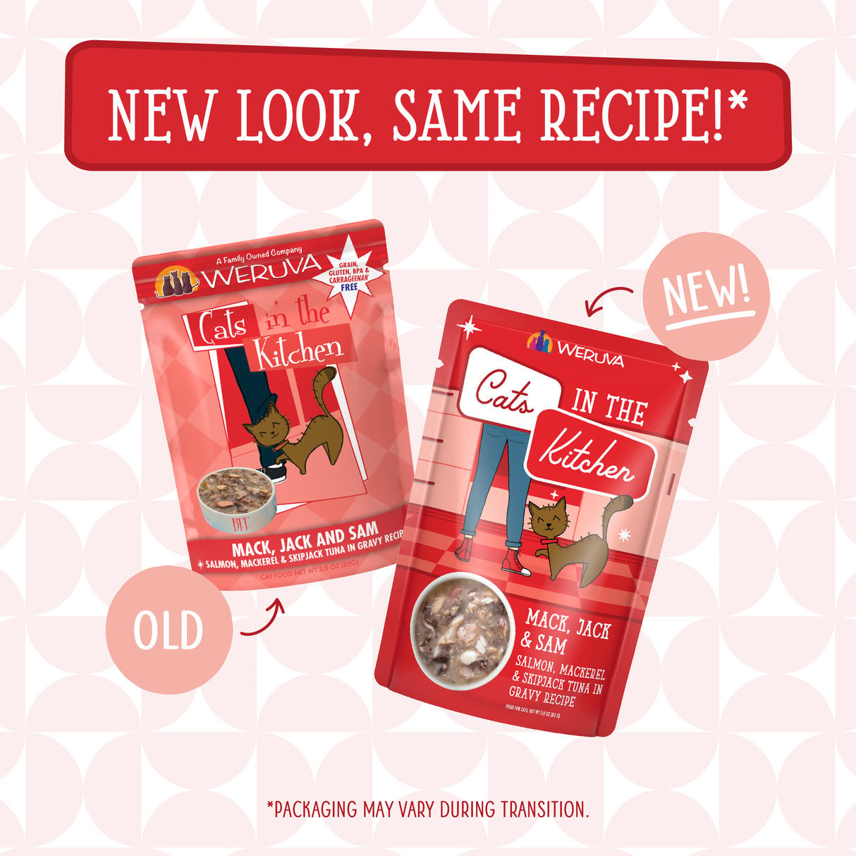 CATS IN THE KITCHEN CAT GRAIN FREE CLASSIC MACK JACK & SAM 3OZ POUCH