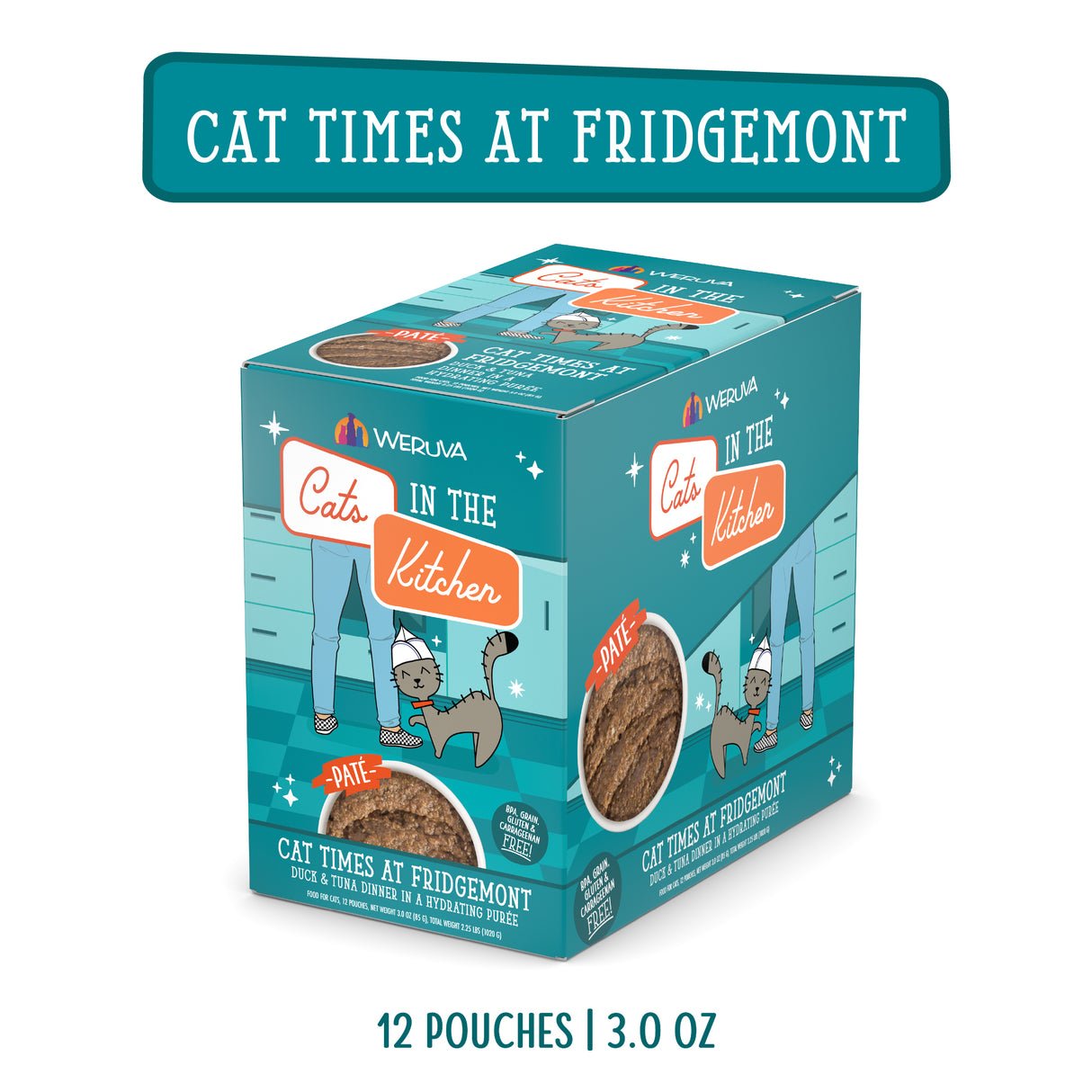 CATS IN THE KITCHEN CAT GRAIN FREE SLIDE N' SERVE CAT TIMES AT FRIDGEMONT 3OZ POUCH