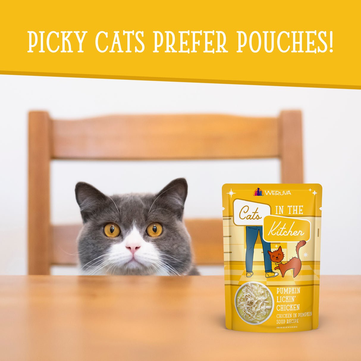 CATS IN THE KITCHEN CAT PUMPKIN LICKIN CHICKEN 3OZ POUCH