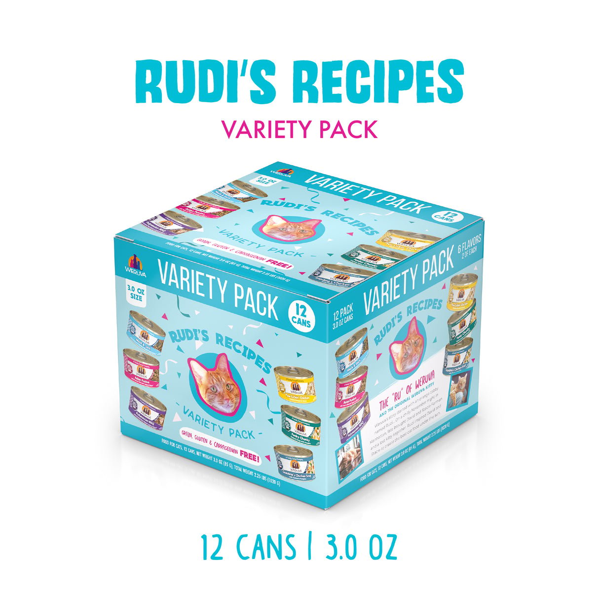 Classics Rudi's Recipes Variety Pack Wet Cat Food, 5.5 Oz., Count of 12