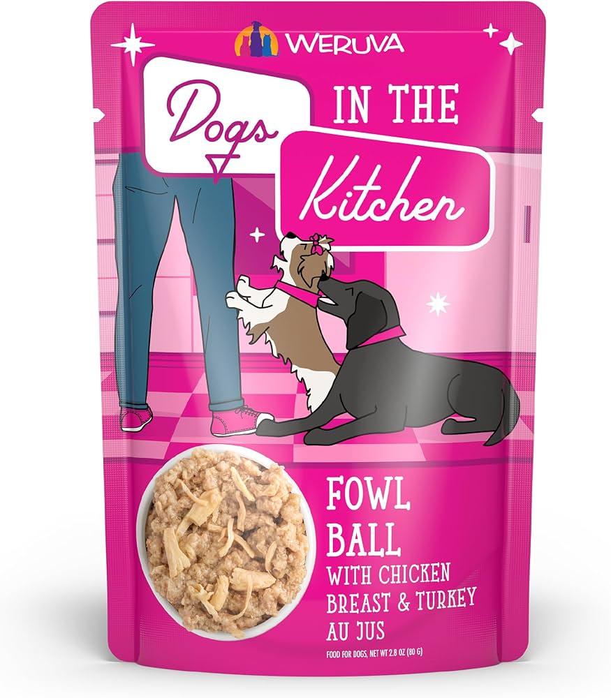 DOGS IN THE KITCHEN DOG CLASSIC FOWL BALL 2.8OZ POUCH
