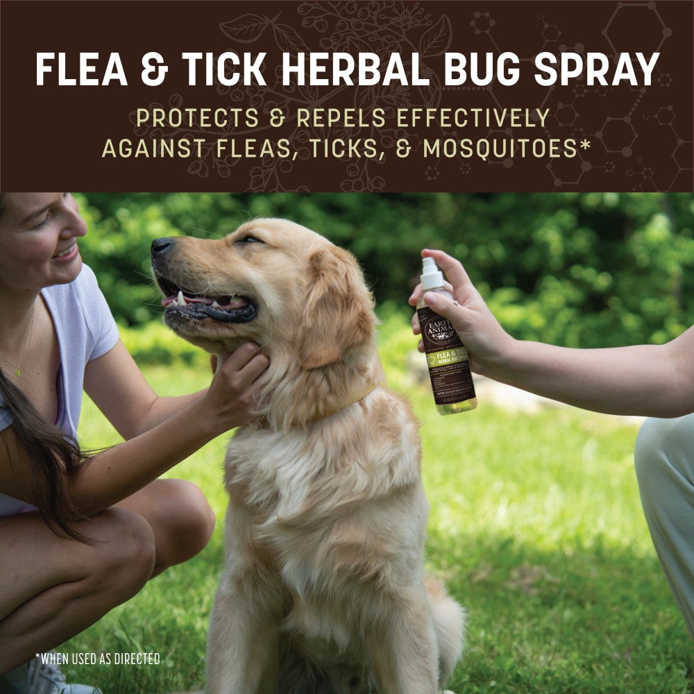 EARTH ANIMAL DOG APOTHECARY NATURAL FLEA & TICK HERBAL BUG SPRAY FOR DOGS & PEOPLE 8OZ