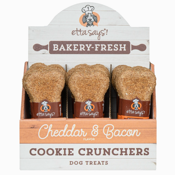 ETTA SAYS DOG COOKIE CRUNCHER CHEDDAR Bacon - Limited Ingredient