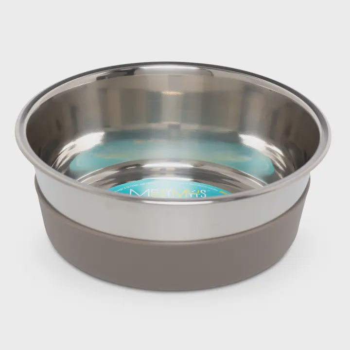 MESSY MUTTS -Stainless Steel Food Bowl with Removable Silicone Slip