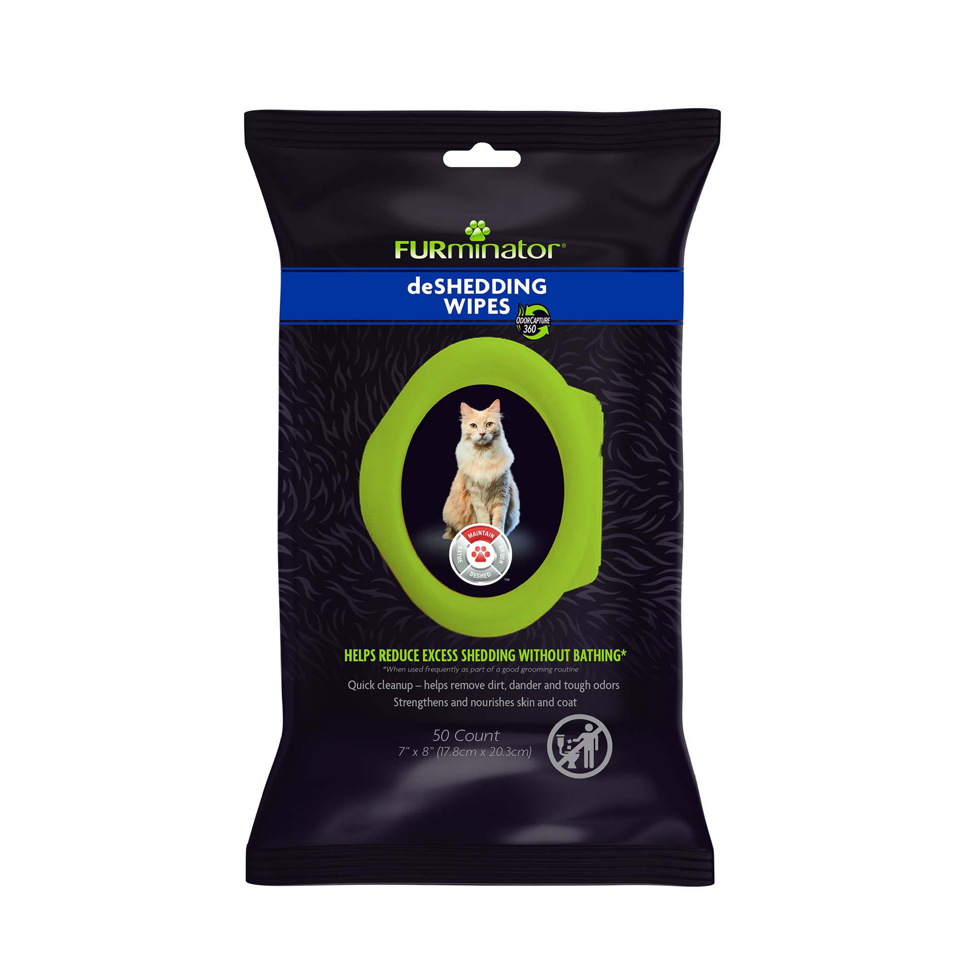 FURMINATOR DE-SHED WIPES CAT 50 CT