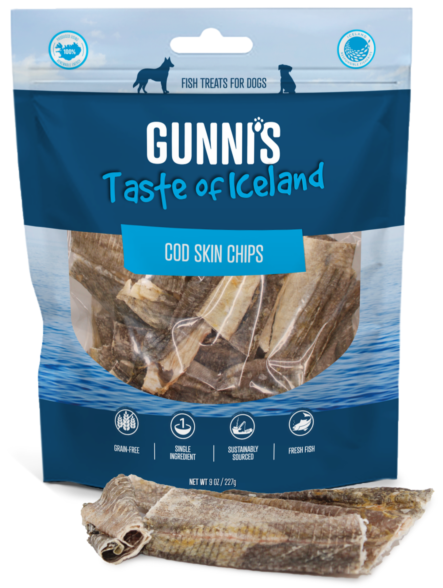 GUNNI'S Dog - Cod Skin Chips 9 oz