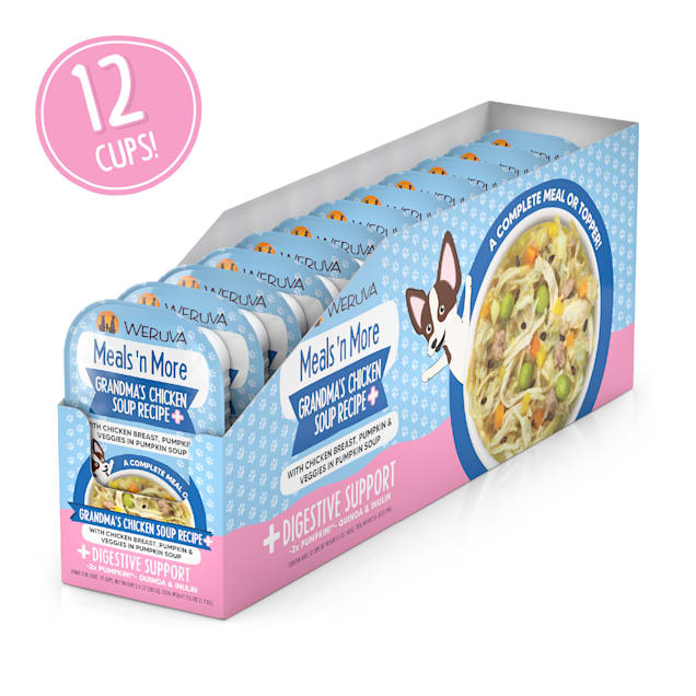 Meals 'n More Grandma's Chicken Soup with Chicken Breast & Veggies in Pumpkin Soup Wet Dog Food 3.5 Oz.