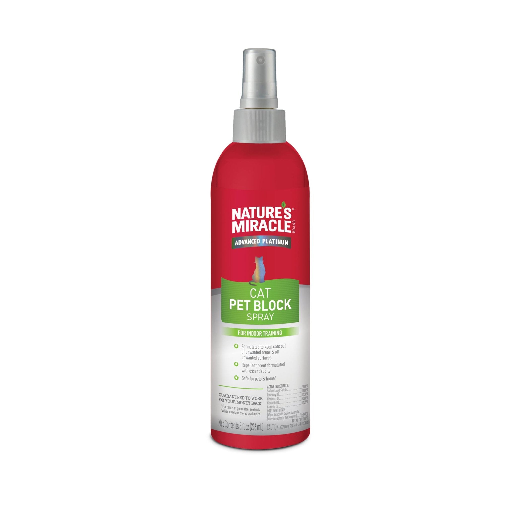 Nature's Miracle Advanced Platinum Cat Pet Block Repellent Spray, 8Oz, Indoor Training Aid for Cats (B09Y2HCBPQ)