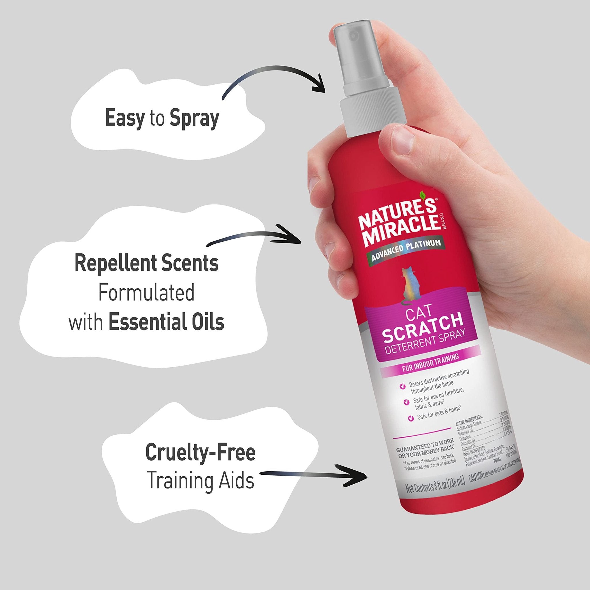 Nature's Miracle Advanced Platinum Scratch Deterrent Cat Spray 8 fl. oz., 8 FZ