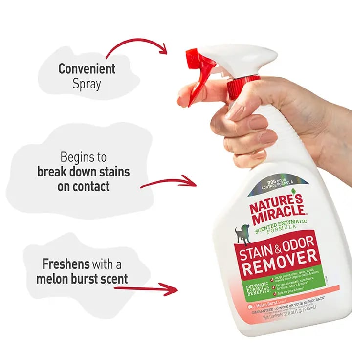 Nature's Miracle Dog Stain & Odor Remover Melon Burst Spray 32 oz
