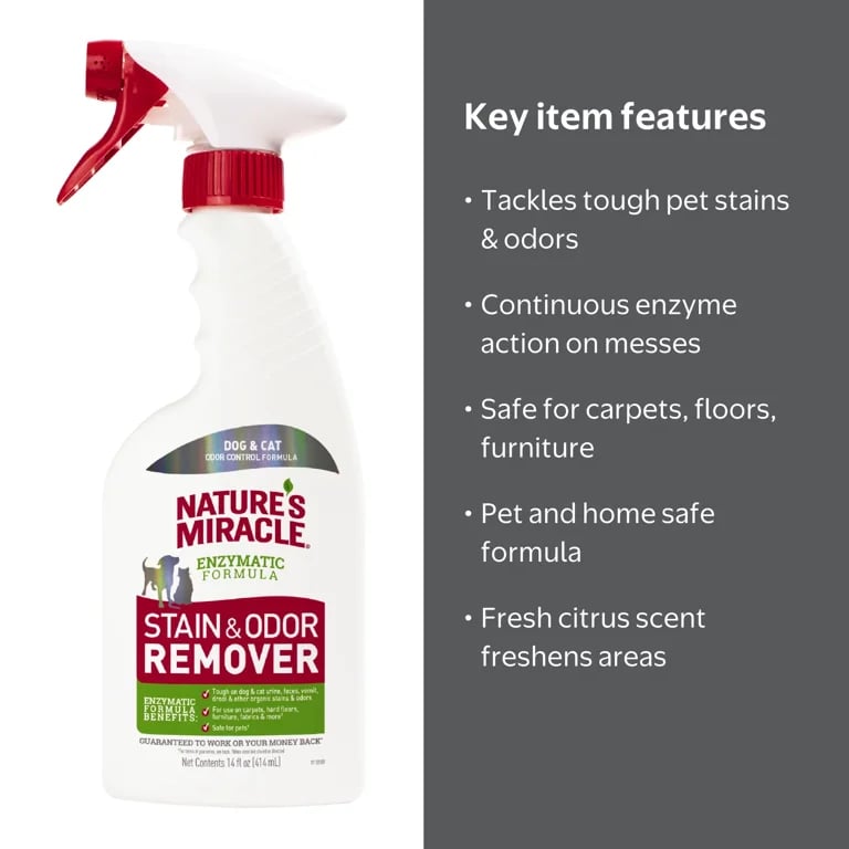 Nature's Miracle Dog Stain & Odor Remover Trigger Spray 24 oz