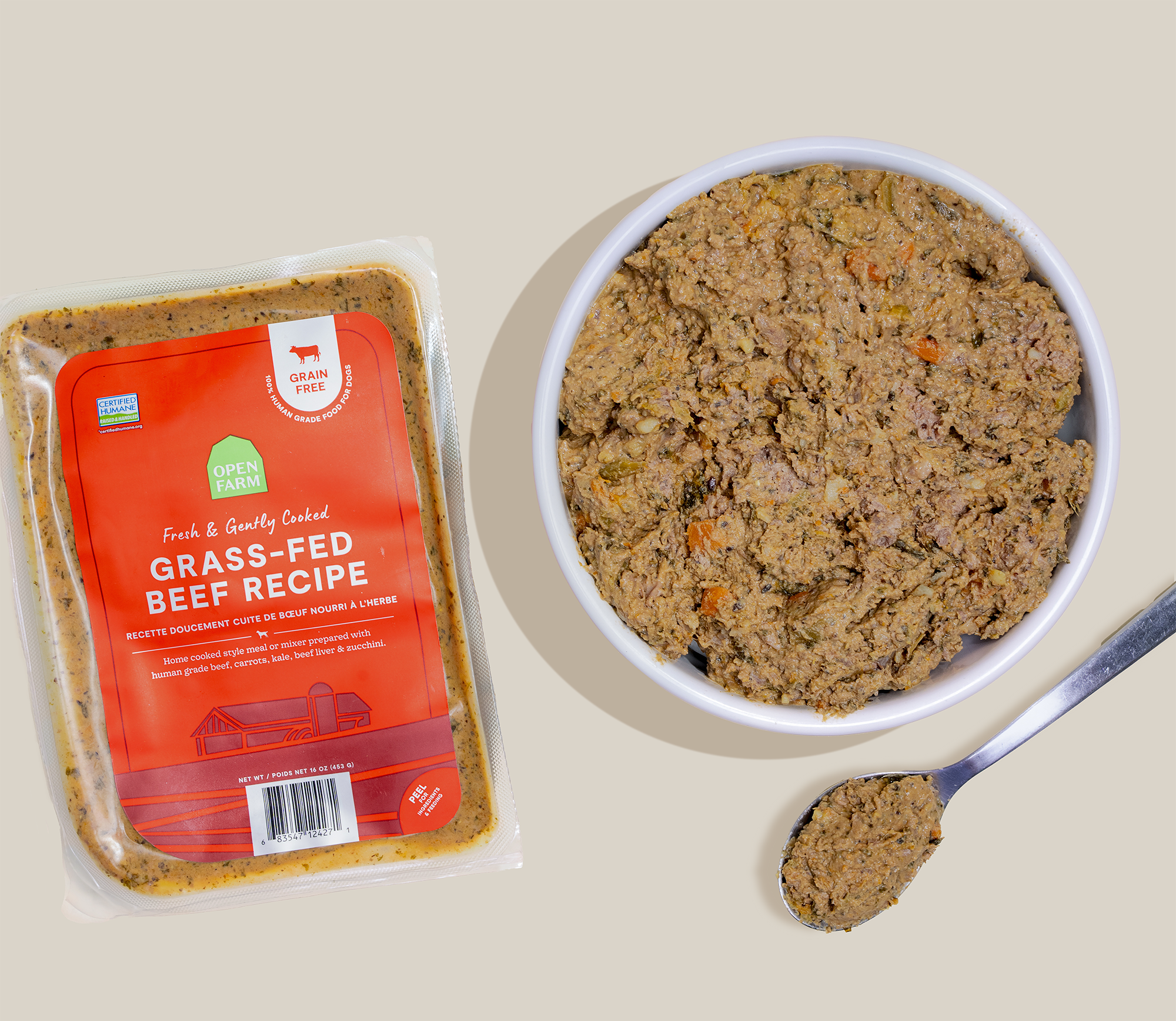 OPEN FARM DOG FROZEN GENTLY COOKED BEEF 16OZ