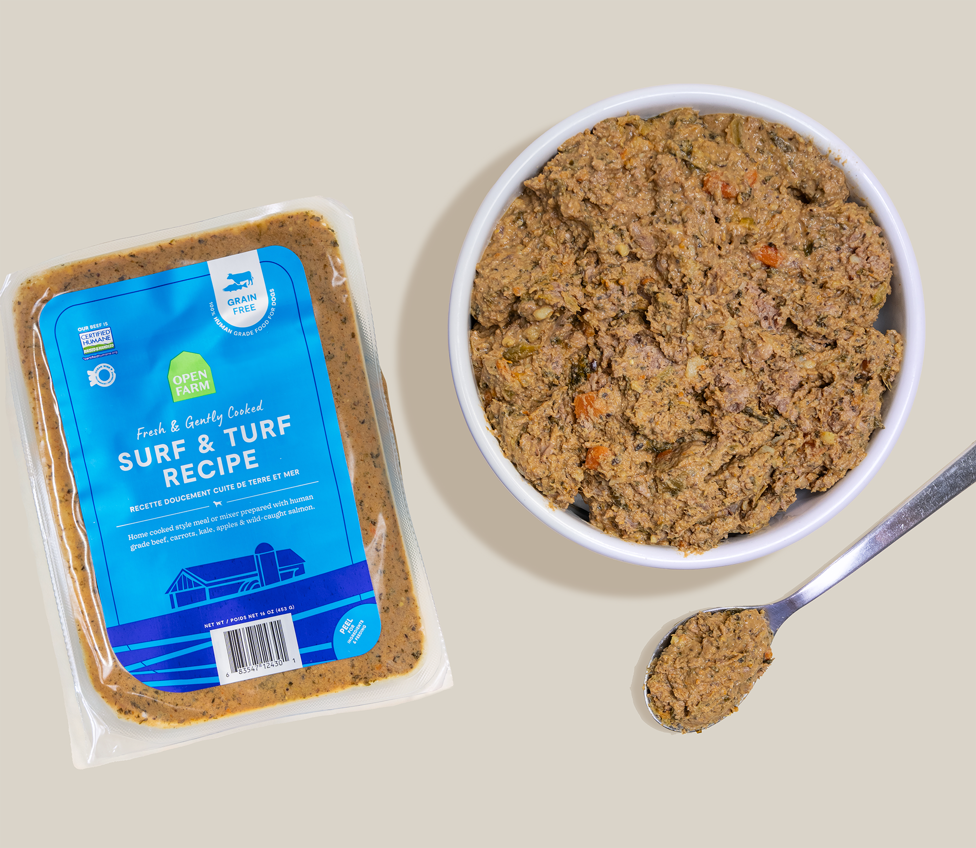 OPEN FARM DOG FROZEN GENTLY COOKED SURF & TURF 16OZ