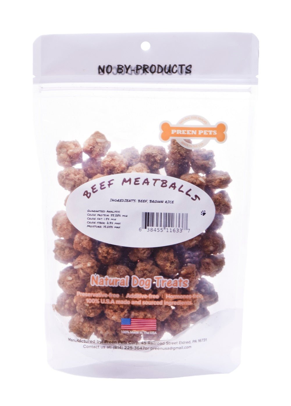 Preen Pets - Beef Meatballs 4oz