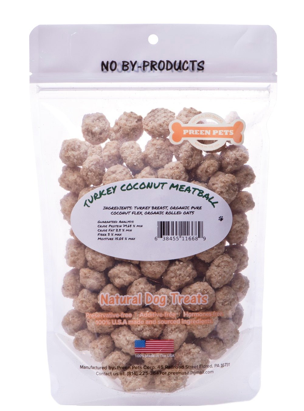 Preen Pets - Turkey Coconut Meatballs 4oz