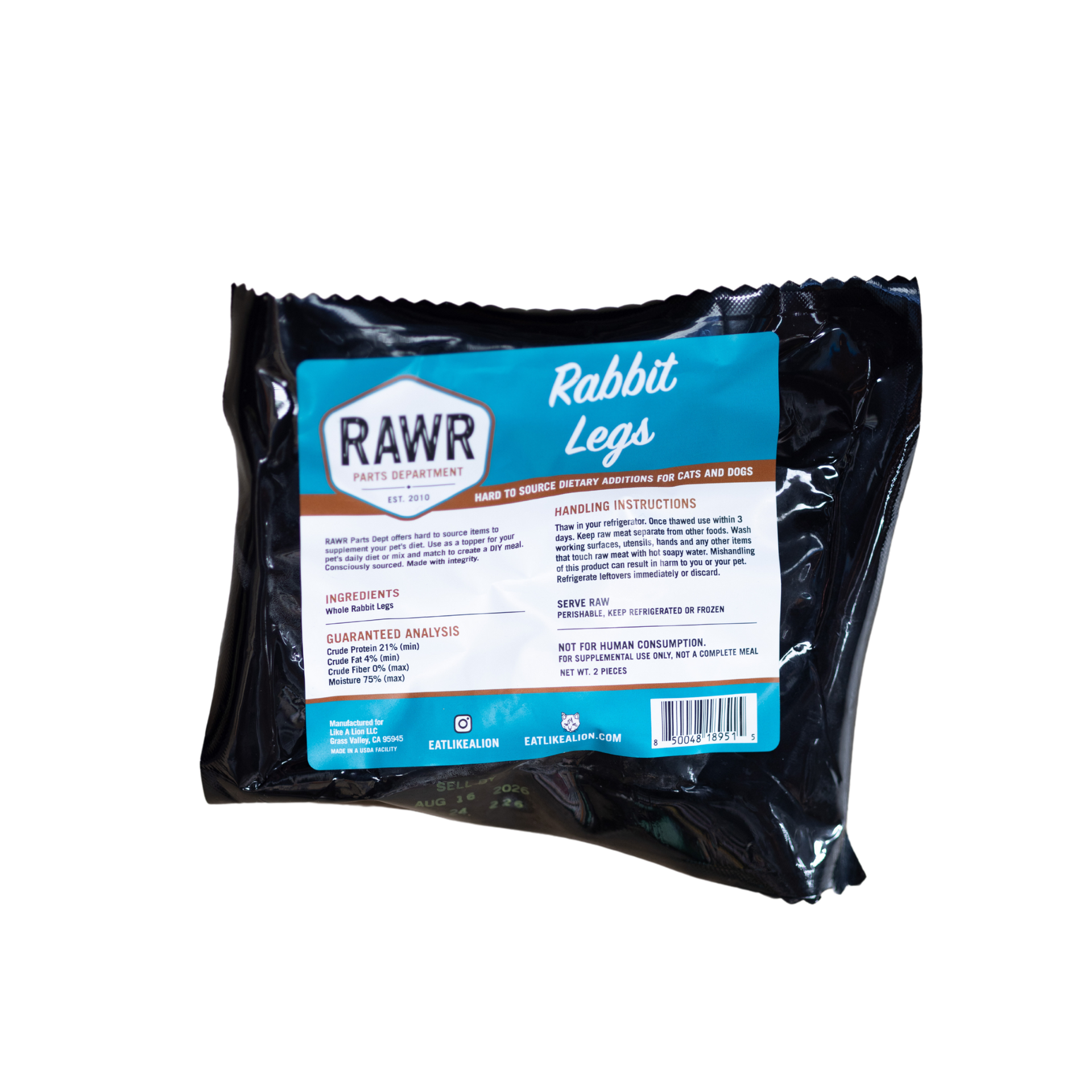 RAWR Dog - Frozen Rabbit Leg