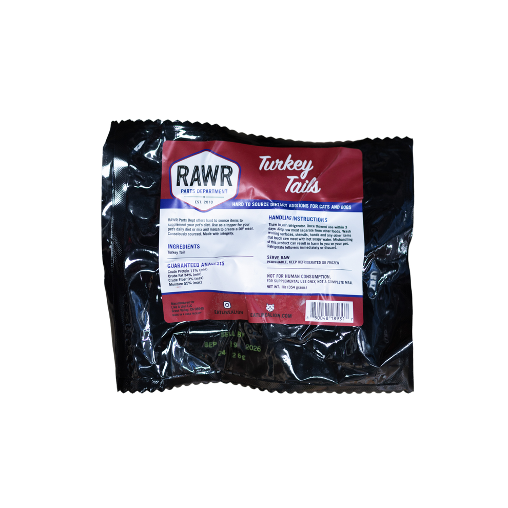RAWR - Frozen Turkey Tail 1lb