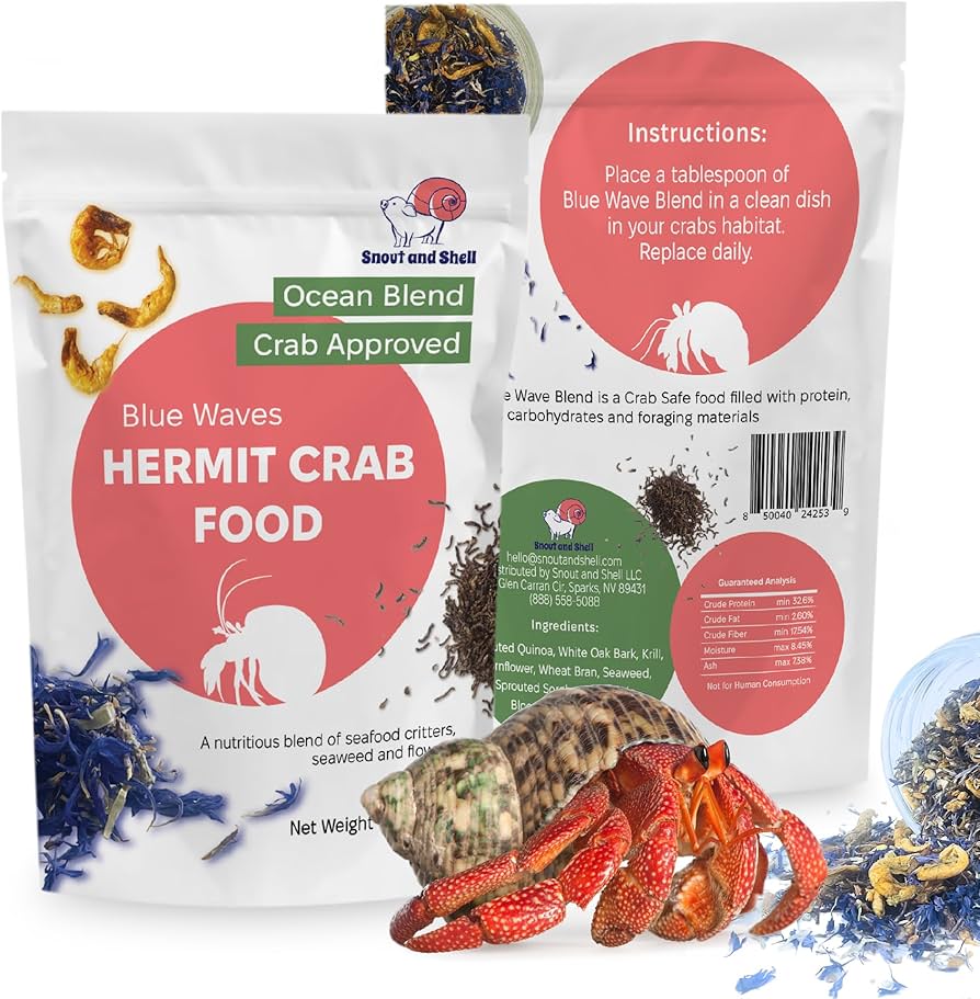 Snout and Shell Hermit Crab Food - Blue Waves